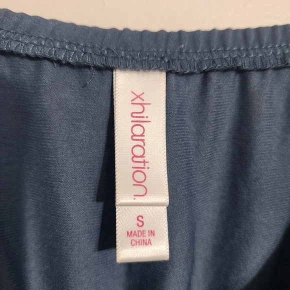 Xhilaration Juniors Sleeveless Strap Ruffle Blue and Black Lace Dress, size S - Picture 4 of 8